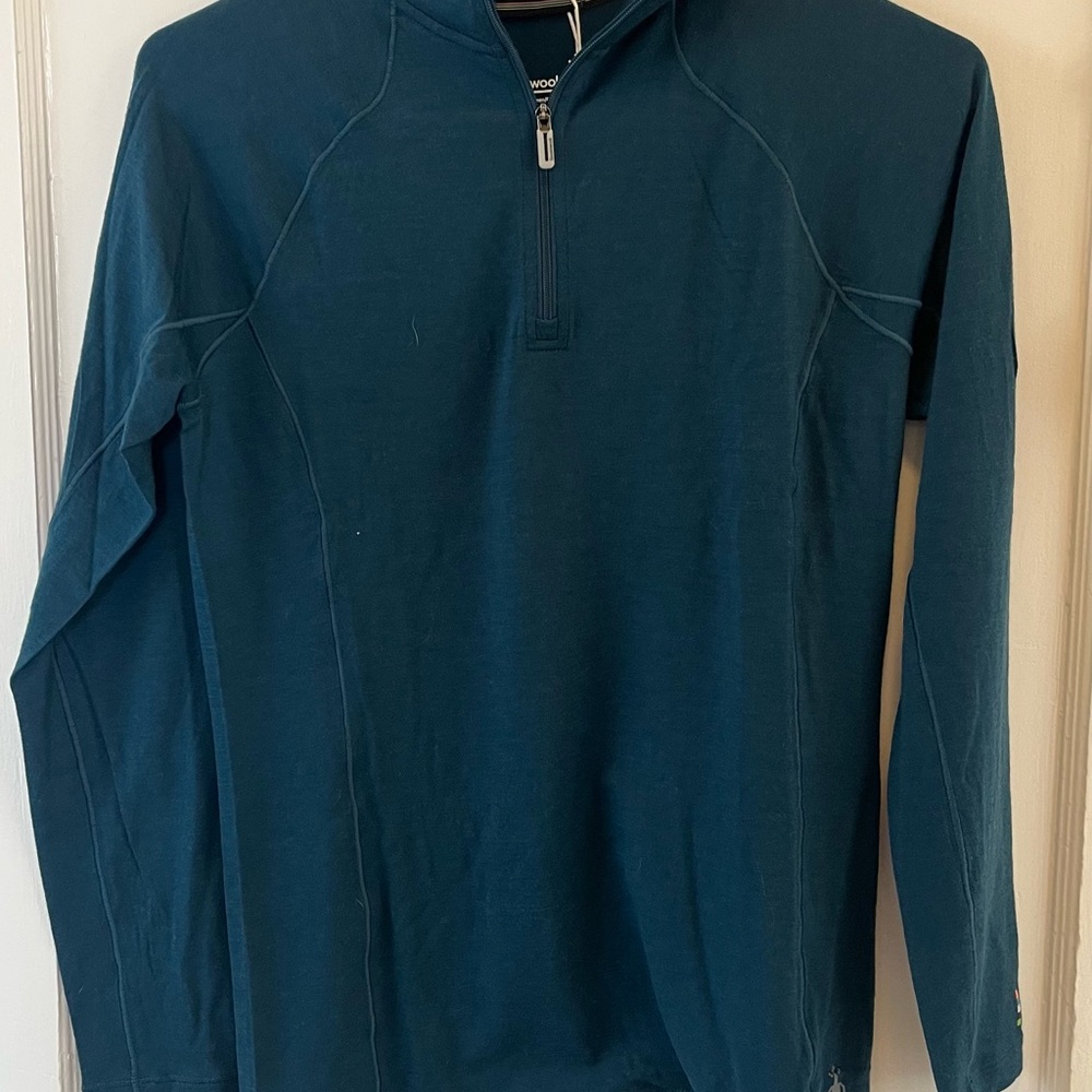 Smartwool Women’s Teal classic Baselayer 1/4-Zip Pullover